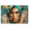 Vrouw - Portret - Goud - Luxe - Blauw Placemat vinyl groot -zzsfeer1_Kitchenyeah-website