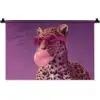 Panter - Zonnebril - Kauwgombel - Roze Wandkleed katoen klein -zz3d