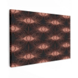 Boheems - Oog - Bruin Tuinposter op houten frame 2 cm dik klein 845 -3d