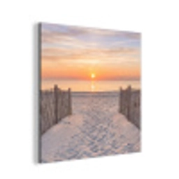 Zonsondergang - Strand - Zand aluminium wit klein -3d