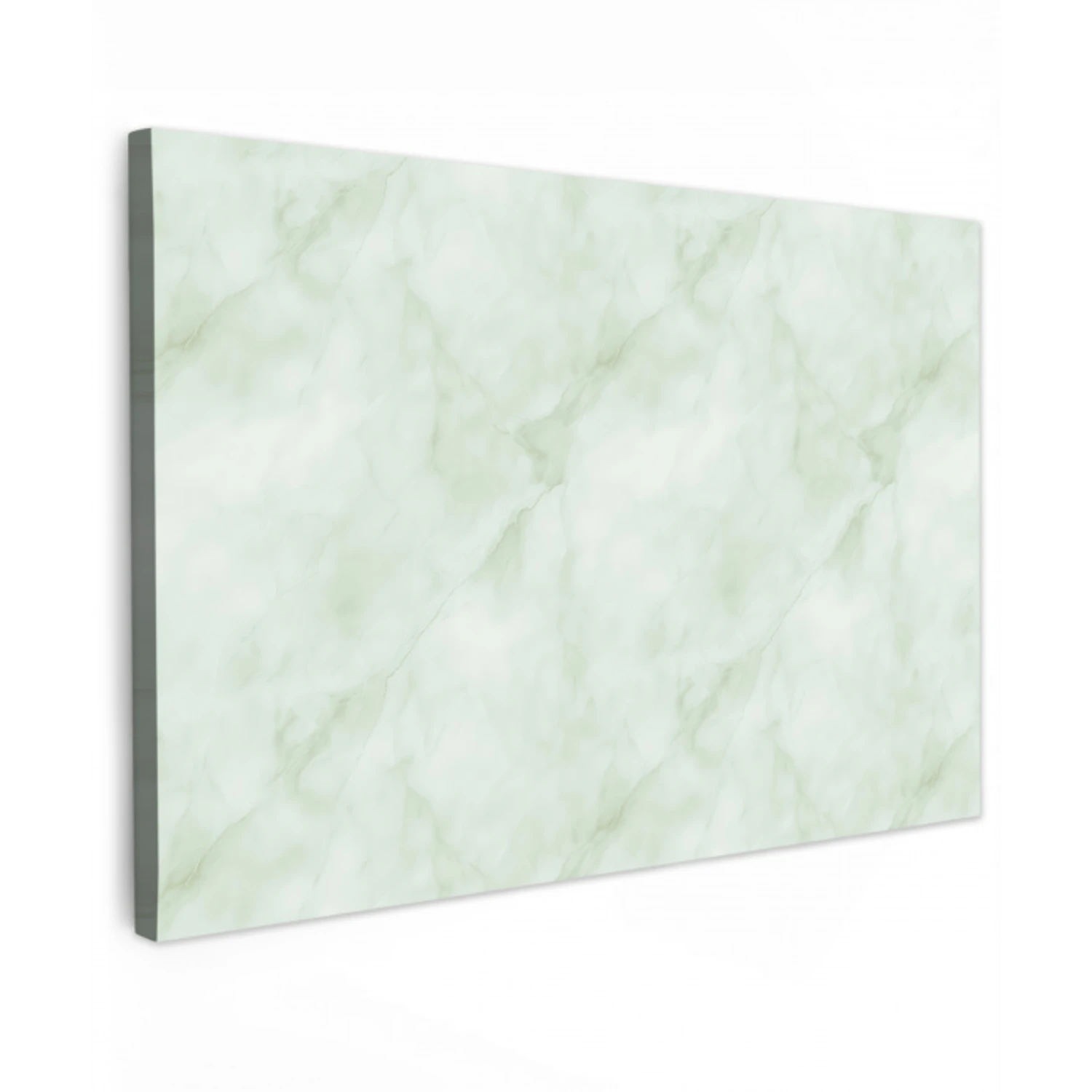 Groen - Marmer - Vloeiende aders canvas 2cm klein 34 -z3d