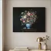 Bloemen - Art - Pastel - Quotes Textielframe zwart klein -sfeer2