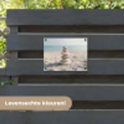 Stenen - Stapel - Zand - Zee tuinposter los doek klein -sfeer3