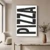 Pizza - Japandi - Decoratie - Vintage Textielframe zwart klein -sfeer2