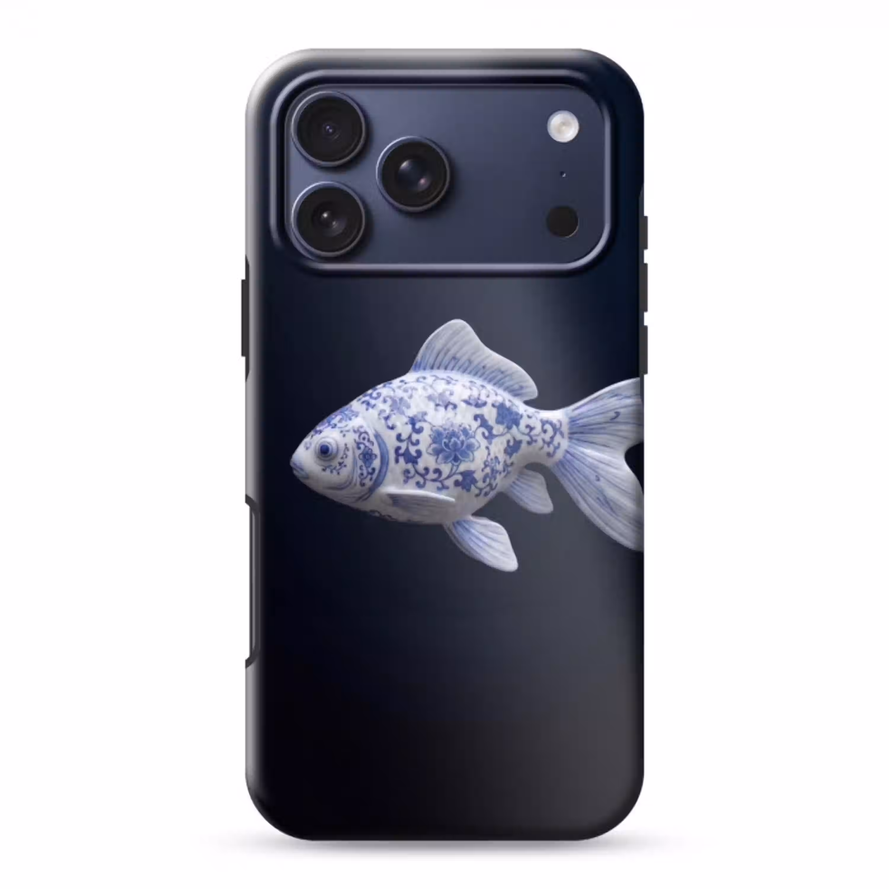 Porselein - Goudvis - Delfts - Blauw Toughcase MagSafe Apple iPhone 17 Pro Max klein -3d