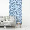 Patroon - Streep - Blauw fotobehang vinyl groot 64 -woonkamer