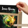 Tennis - Racket - Vuur - Groen Light Box met kabel (Kinderlampje) klein -USP_websiteprintNL