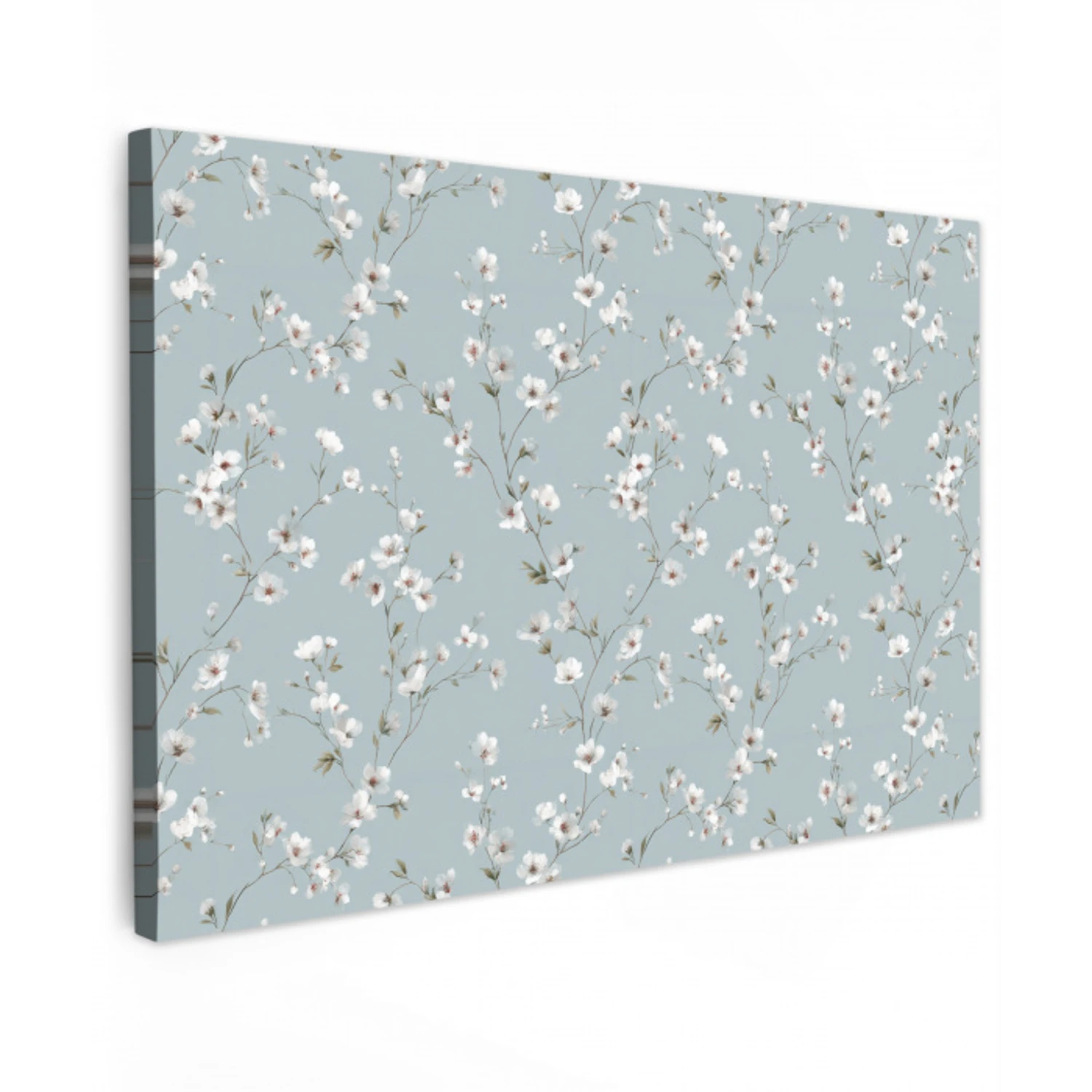Klassiek - Bloemen - Blauw Tuinposter op houten frame 2 cm dik klein 845 -3d