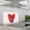 Hart - Rood - Valentijn keuken achterwand spatscherm klein -3d_schuin