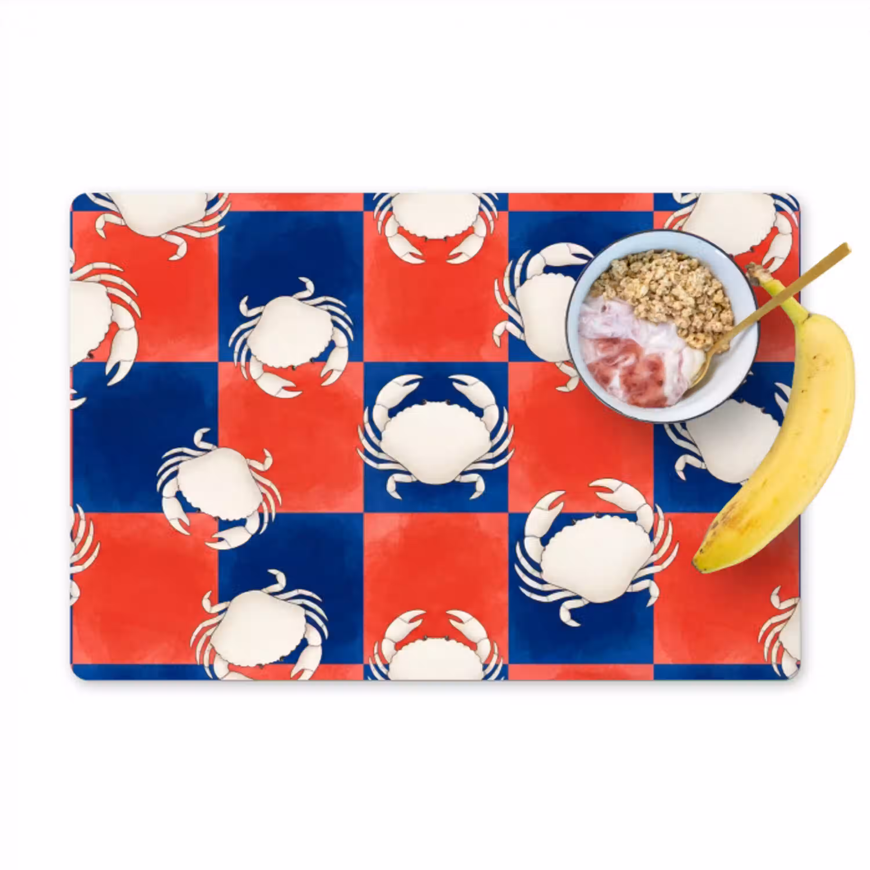 Patroon - Zeeleven - Rood - Blauw - Abstract Placemat vinyl groot -zzzproduct_Kitchenyeah-website