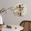 Plankjes - Boeken - Vaasjes - Planten Wandcirkel behangsticker klein -sfeer3
