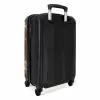 Patronen - Schildpadden op bruine achtergrond NBS - Handbagage koffer - Kinderen Unisex middel -achterkant