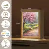 Watercolor - Natuur - Bomen - Kunst - Bloemen Light Box met kabel (Tafellamp) klein -USP_NL