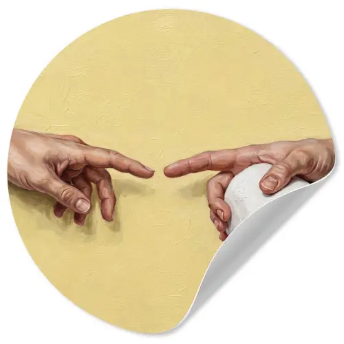 Klassiek - Kunst - Humor Wandcirkel behangsticker klein -3d