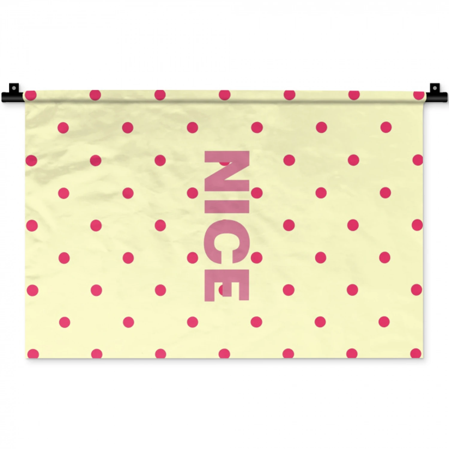 Nice - Stippen - Roze - Geel Wandkleed katoen klein -zz3d