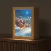 Kerstman - Rendier - Kerst - Sneeuw Light Box met kabel (Tafellamp) klein -z3d_website