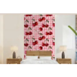 Kersen - Blokken - Rood fotobehang vinyl groot 64 -bed