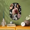 Meisje met de parel - Bloemen - Vermeer - Pastel - Kunstwerk - Schilderij - Oude meesters Wandcirkel Ovaal Forex klein -sfeer2