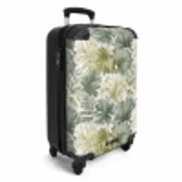 Bladeren - Botanisch - Groen NBS - Handbagage koffer - Volwassenen Unisex middel -productfoto_3d
