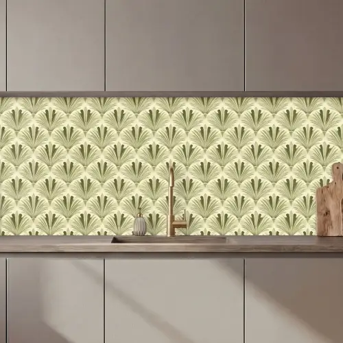Klassiek - Waaier - Groen keuken achterwand 2 middel 871 zz_3dshopping