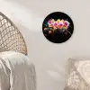 Orchidee - Graffiti - Kleurrijk - Bloemen - Abstract Wandcirkel plexiglas klein -sfeer5