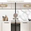 Wit - Marmer - Bruin keuken achterwand 2 middel 871 -voor-na2_NL