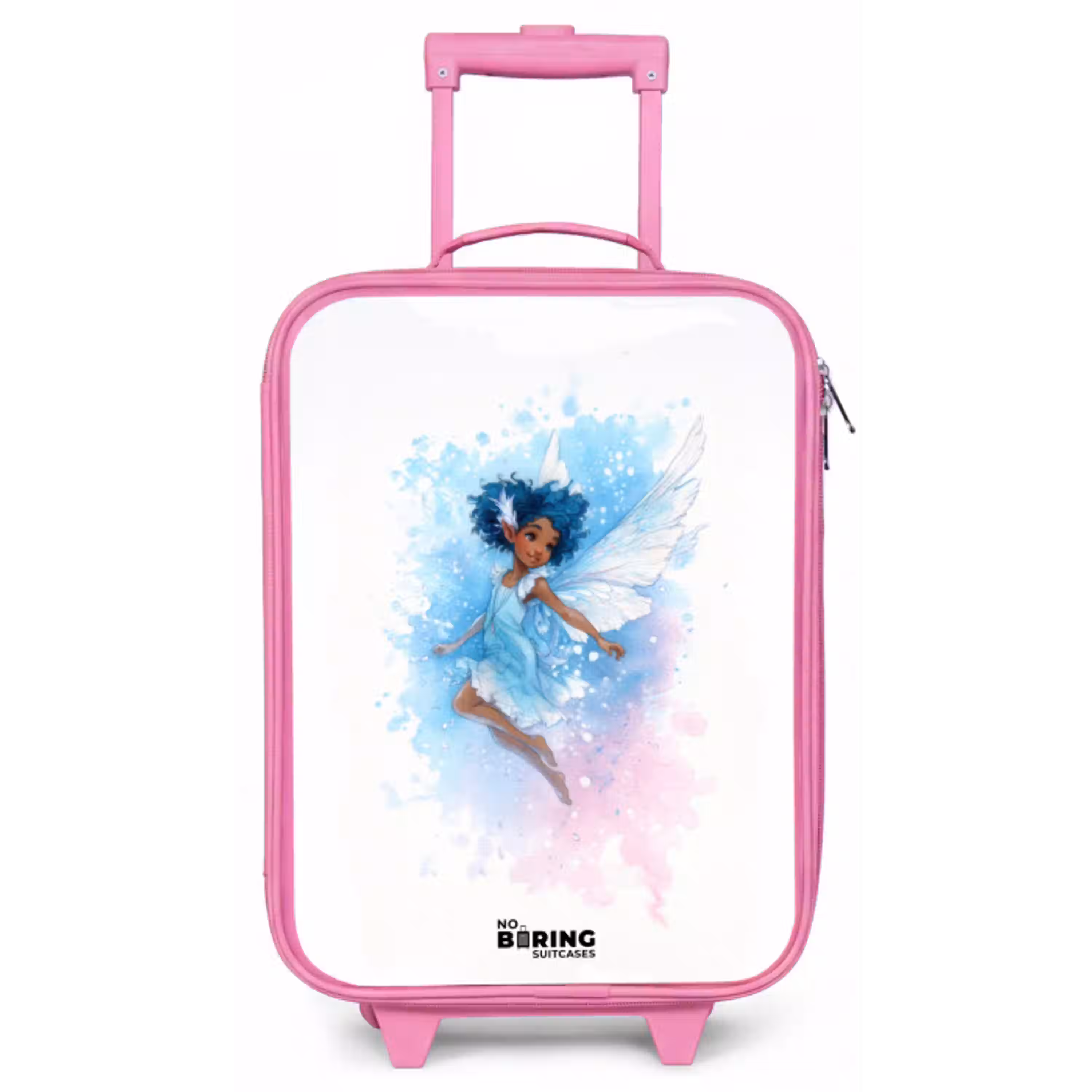 Vliegende fee in blauwe tinten Kinderkoffer - Roze klein -zz3dotto