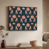 Rolschaatsen - Patroon - Disco Textielframe zwart klein 947 -sfeer3