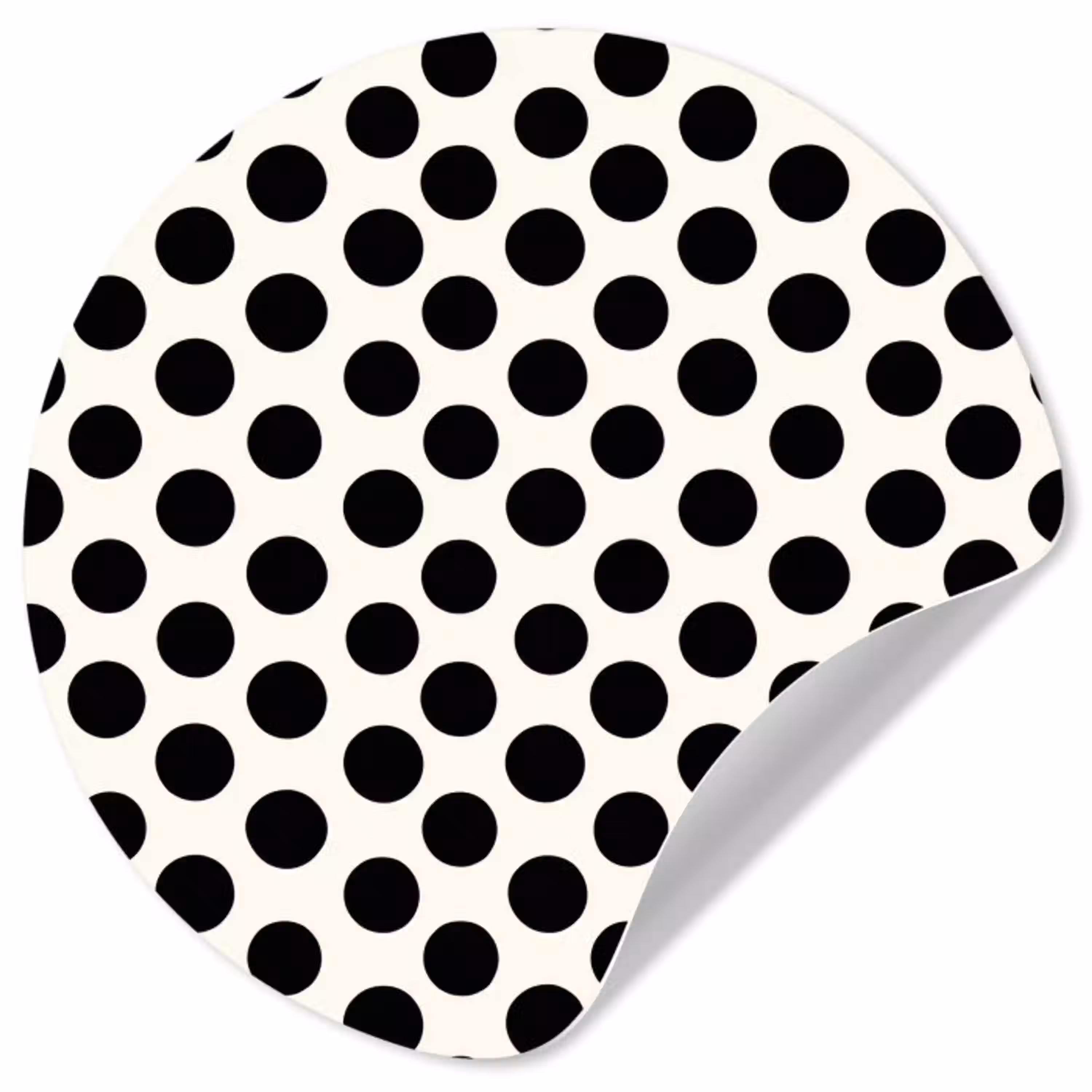 Klassiek - Stippen - Zwart Wandcirkel behangsticker klein 186 -3d