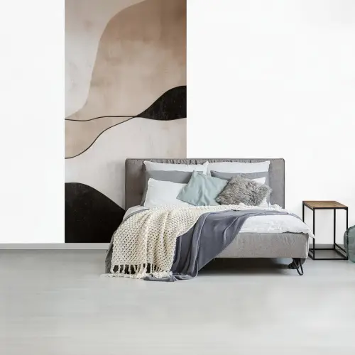Contourlijnen - Abstracte landschap fotobehang vinyl groot -slaapkamer