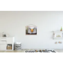 Amerikaans - Zeearend - Portret - Geel textielposter latten blank klein -kinderkamer