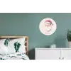 Kerstman - Kerst - Quote - Beige Wandcirkel aluminium klein -slaapkamer