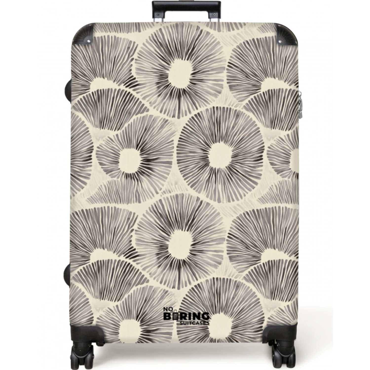 Cirkels - Patroon - Zwart NBS - Large koffer - Volwassenen Unisex groot -zzzzzzzzkaufland2