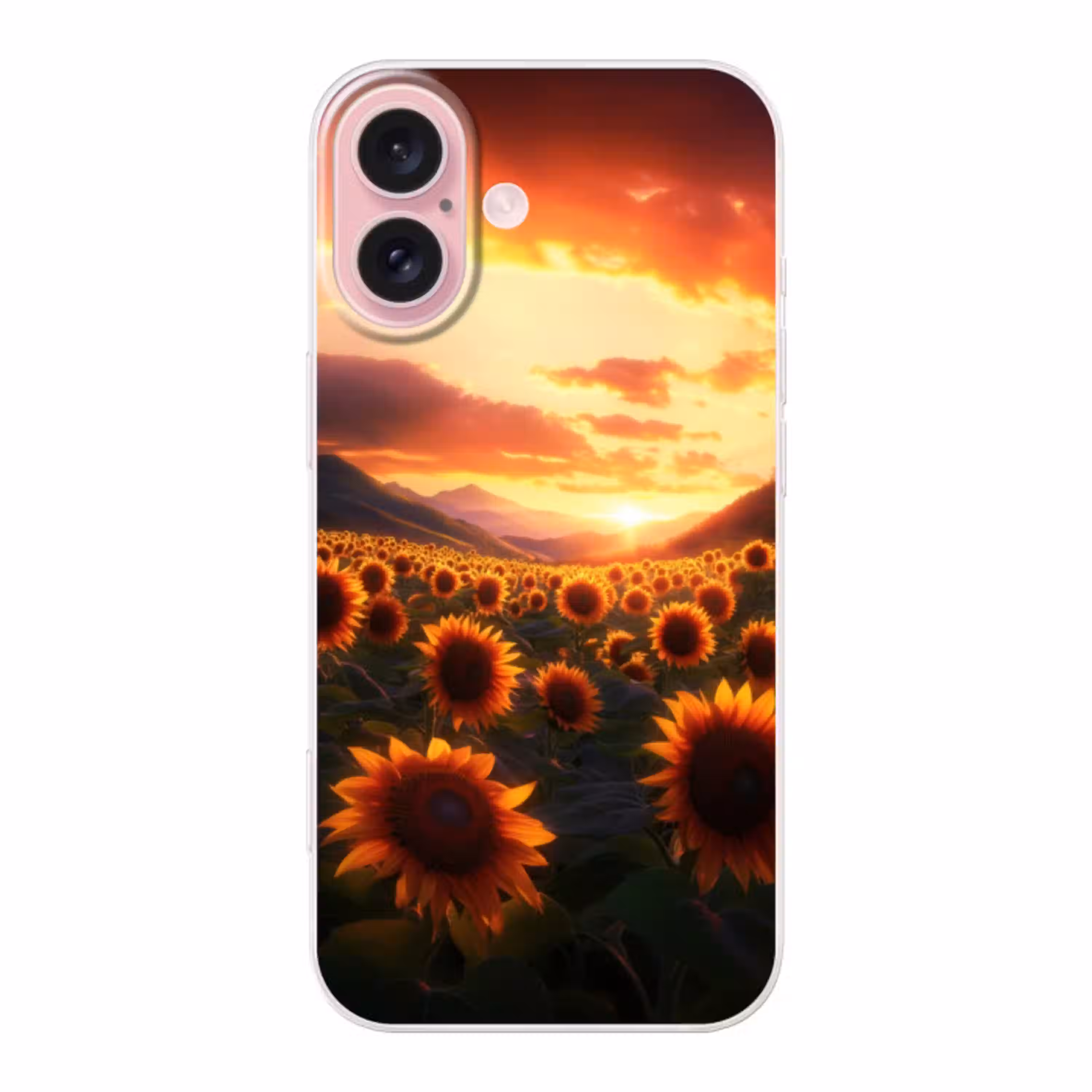 Zonnebloemen - Zonsondergang - Landschap Apple iPhone 16 klein -3d