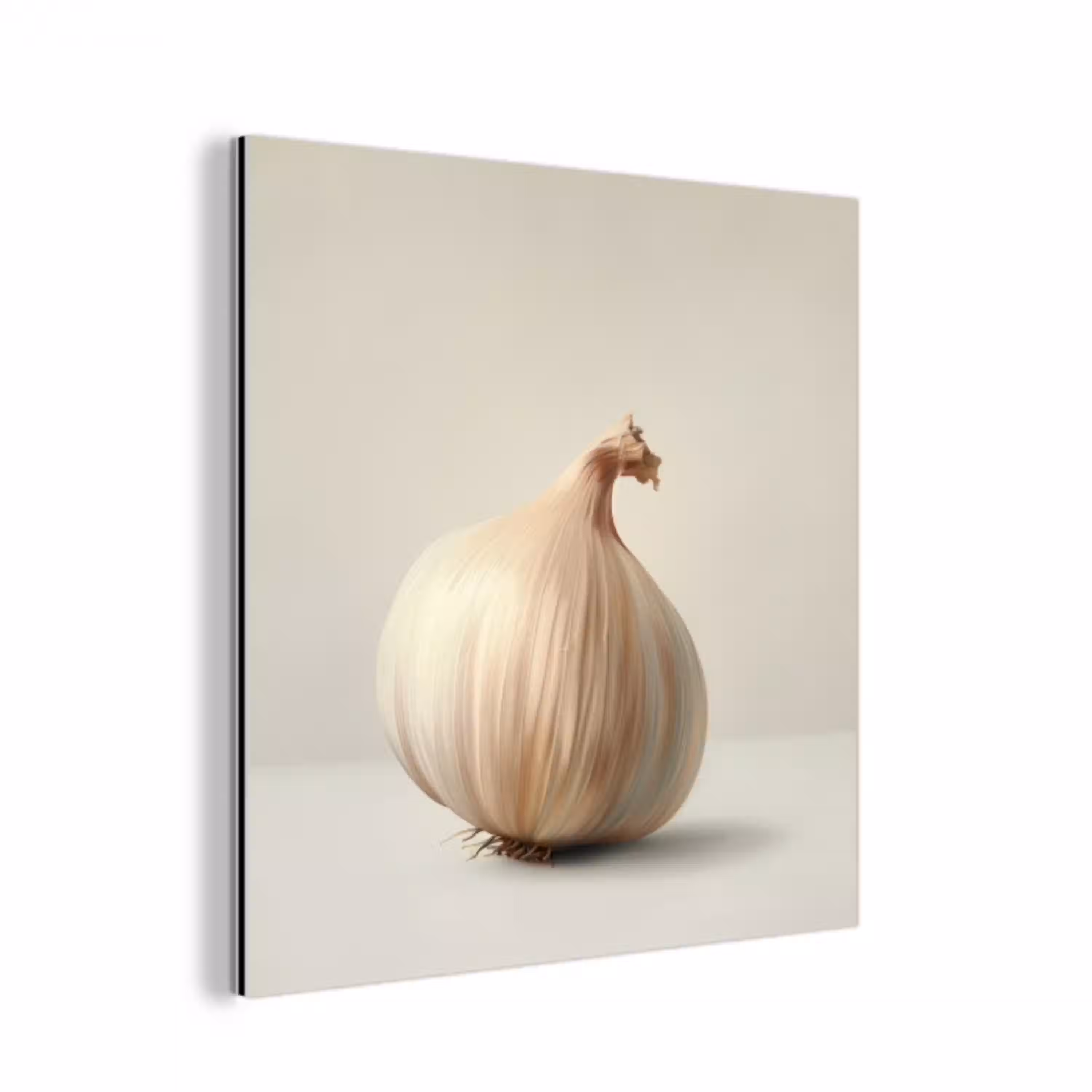 Knoflook - Natuurlijk - Beige aluminium wit klein -3d