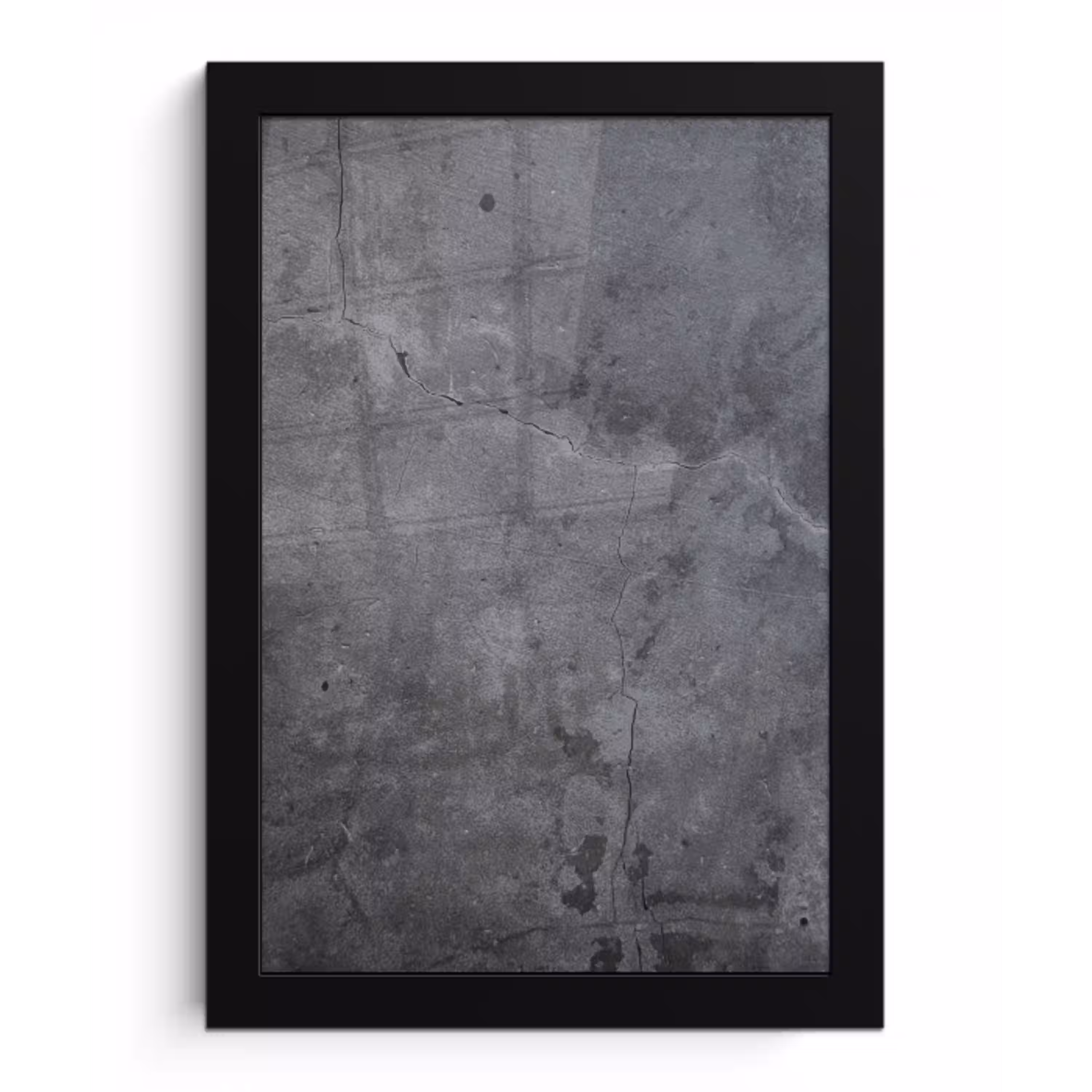 Industrieel - Beton - Grijs - Leisteen - Retro fotolijst zwart zonder passe partout klein -3d