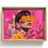 Zonnebril - Oranje - Vrouw - Planten Dienblad Rechthoek middel -z3d_shopping