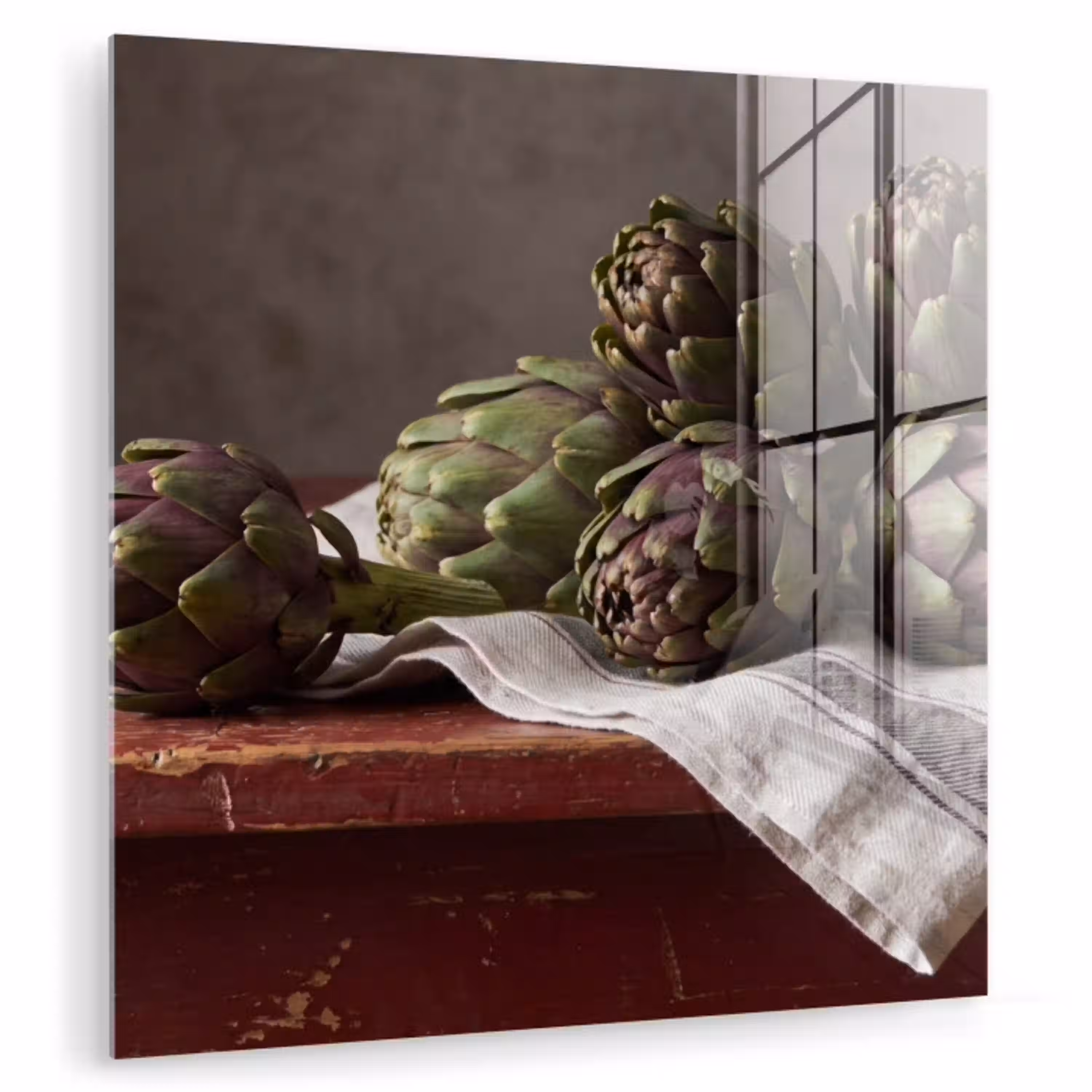 Artisjok - Eten - Rustiek plexiglas 5mm klein -zzzproduct_nieuw