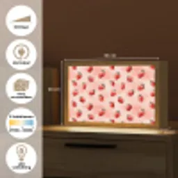 Aardbei - Patroon - Roze Light Box met kabel (Tafellamp) klein 924 -USP_websiteoverzichtNL