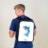Springende blauwe dolfijn Rugzak - Zwart middel -sfeer8