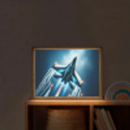 Straaljager - Blauw - Jongens Light Box met batterij (Wandlamp kind) middel -sfeer1_kind