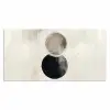 Cirkels - Vorm - Beige - Abstract Muismat XXL klein -3d_leeg