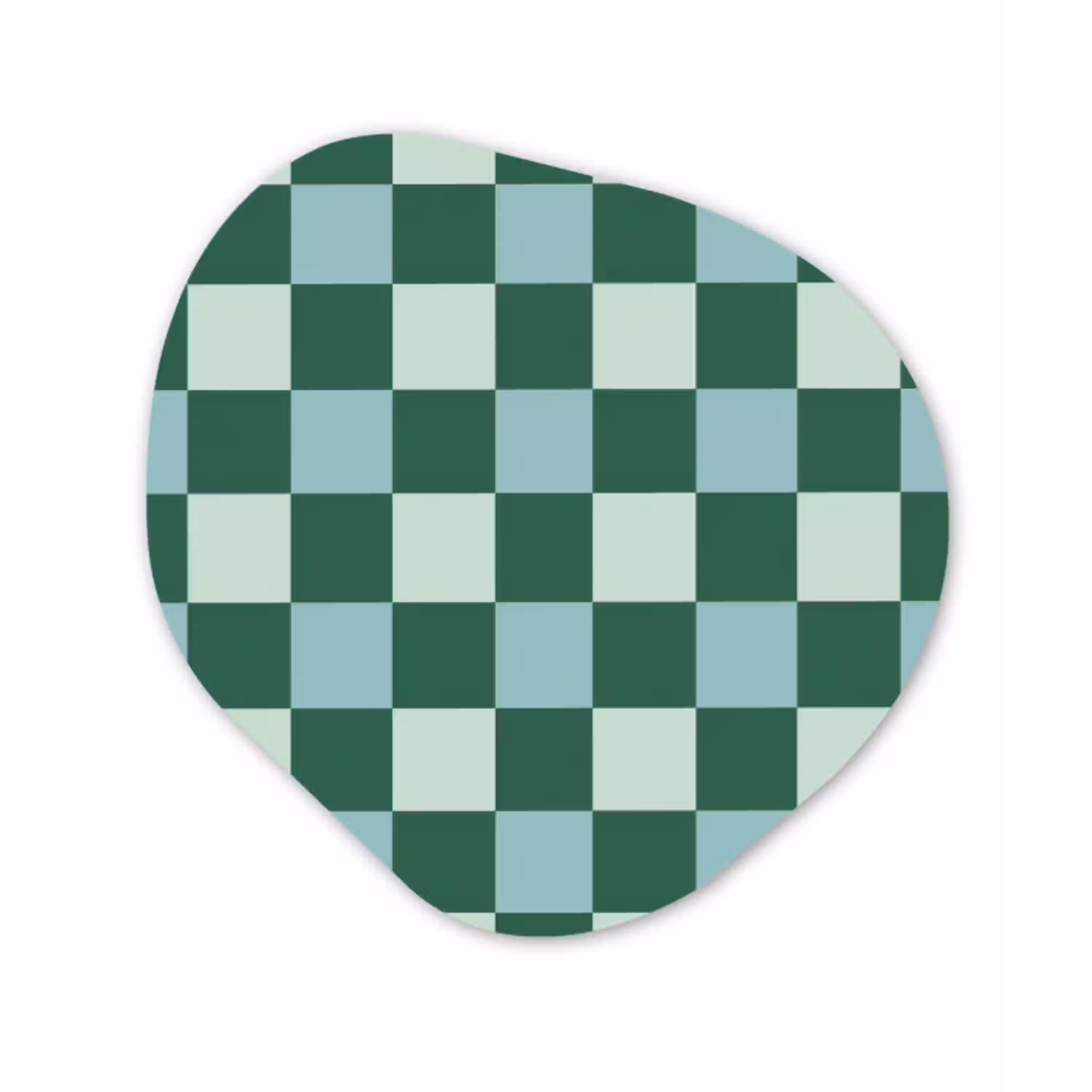 Schaakbord - Klassiek - Groen Wandcirkel Organisch Forex 3mm klein 629 -3d