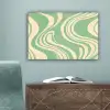 Golvende lijnen - Mintgroen - Dansende vormen canvas 2cm klein -sfeer4