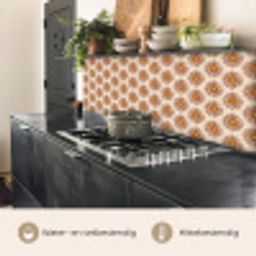 Patroon - Retro - Bruin keuken achterwand 2 middel 871 -usp_NL