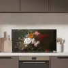 Vaas met bloemen - Schilderij van Rachel Ruysch keuken achterwand spatscherm middel -sfeer2