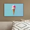Bolletjes - Schepijs - Hoorntje - Blauw canvas 2cm klein -sfeer3