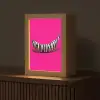 Banaan - Zebraprint - Roze Light Box met kabel (Tafellamp) klein -z3d_website