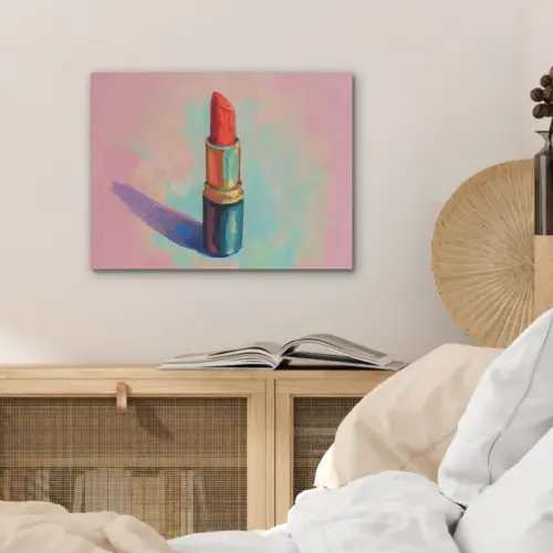 Lippenstift - Rood - Penseelstreken PET vilt klein -sfeer3