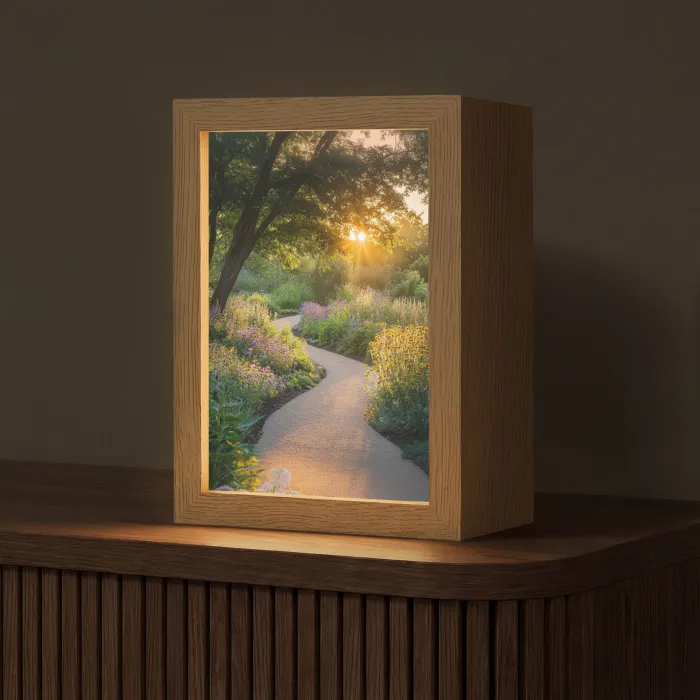 Pad - Bloemen - Park Light Box met kabel (Tafellamp) klein -z3d_website